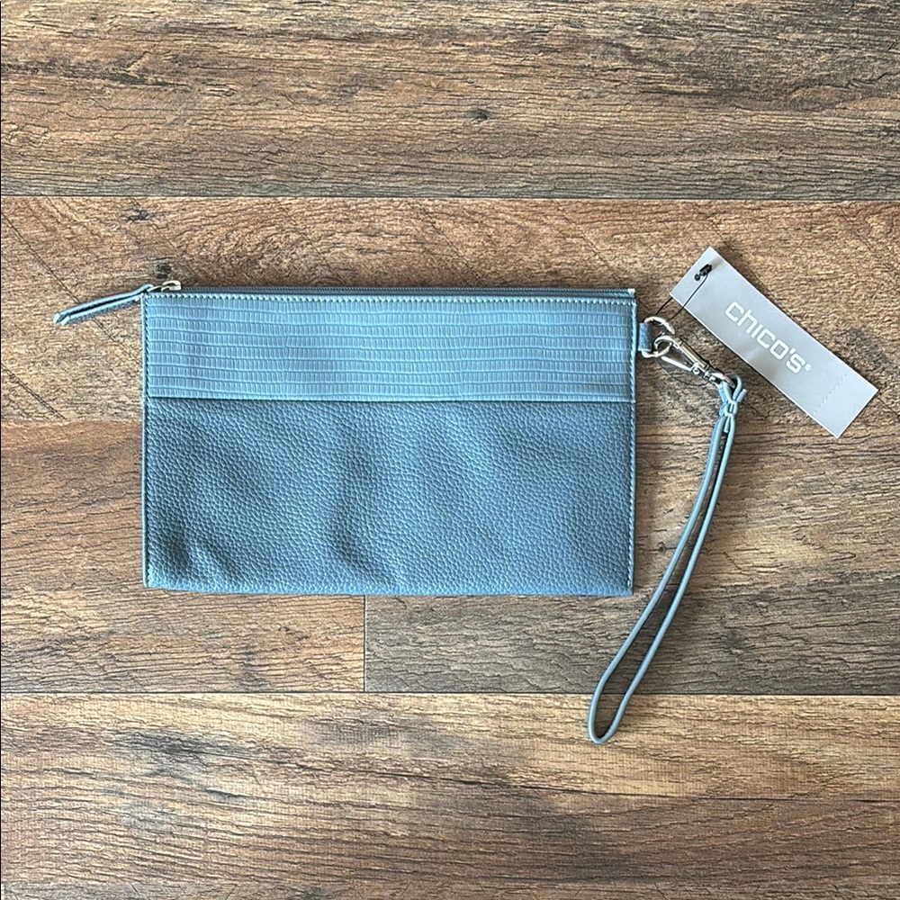 Chico's Blue Wristlet Clutch NWT - Picture 1 of 6